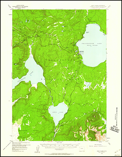 Thumbnail image of the 1956 West Thumb, Wyoming 15 minute series quadrangle (1:62,500-scale), Historical Topographic Map Collection.