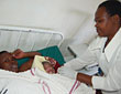 Mother and her newborn at a clinic in Kenya.