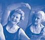 Image of elderly women are doing exercise in swimming pool.