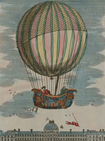 Expérience du globe aerostatique du MM. Charles et Robert au Jardin des Thuileries le 1er décembre 1783