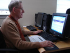 Man using a computer. - Click to enlarge in new window.
