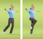 Demonstration of the balance walk. - Click to enlarge in new window.