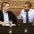President Barack Obama meets with Mario Orosa, left, of North Canton, Ohio, and other winners of the "Dinner With Barack" campaign fundraising contest at Smith Commons Dining Room and Public House in Washington, on Friday, Oct. 12, 2012. (AP Photo/Jacquelyn Martin)