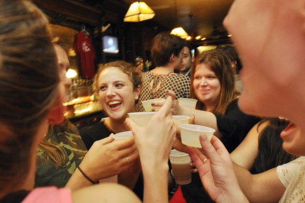 Image: Patrons at Rulloff's, a bar in Ithaca, N.Y., September 22, 2012.