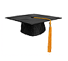 Illustration of a cap and tassel a graduate would wear.