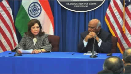 Clip from Labor and Employment MOU Between the US and India Video