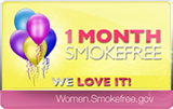 1 month smokefree