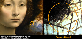 Leonardo da Vinci's fingerprint