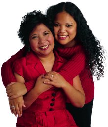 Madre e hija visten de rojo por Día Nacional de Vestir de Rojo