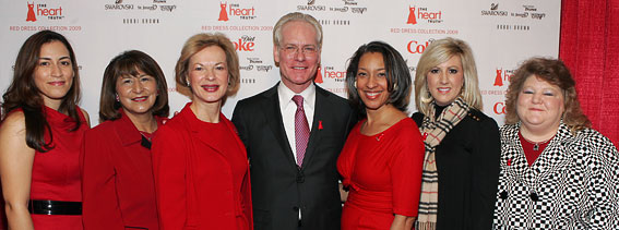 Dr. Nabel with FNIH Grantees and Tim Gunn at the Red Dress Collection 2009 Fashion Show