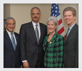 Congressman Robert Scott, Attorney General Eric Holder, Secretary Kathleen Sebel