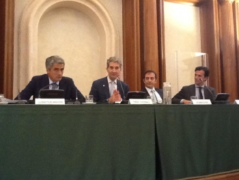 Panel at American Chamber of Commerce event in Italy