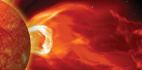 solar flare in space