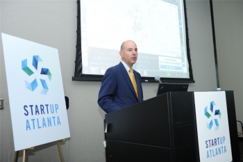 Director Kappos addressing Startup Atlanta (Photo by Bytegraph.com. Used with permission)