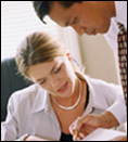 Man and woman in an office