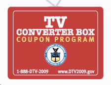 TV Converter Box Coupon Program logo. Click to visit DTV2009 Web site.
