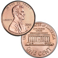 Lincoln Cent - Memorial Reverse. Obverse bears the likeness of President Lincoln. Reverse depicts the Lincoln Memorial in celebration of the 150th anniversary of Lincoln's birth.