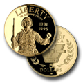 (1991-1995) World War II 50th Anniversary Gold $5