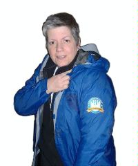 Date: 05/18/2011 Description: Homeland Security Secretary Janet Napolitano models the official Civilian Response Corps jacket. - State Dept Image