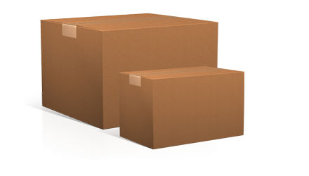 Image of two large brown shipping boxes usable for Parcel Post® shipping.