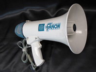 The bullhorn used by President George W. Bush when speaking from atop the rubble at the site of the World Trade Center in New York City on September 14, 2001.