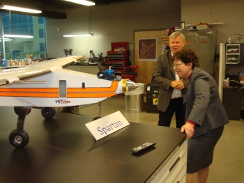 Acting Deputy Secretary Blank Inspects an Unmanned Aerial Vehicle