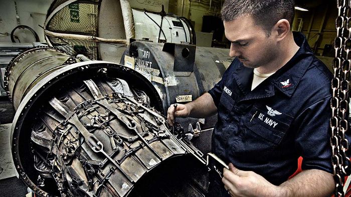 Aviation Structural Mechanic performs routine maintenance