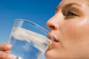 Woman drinking water