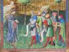 Medieval color illumination: a master Huntsman trains a class of 6 men
