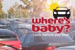 image of parked cars with Where's Baby? campaign logo
