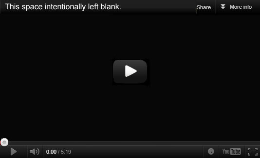 blank YouTube player