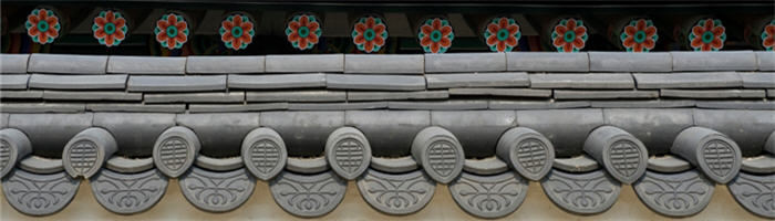 Wall detail from a traditional Korean building