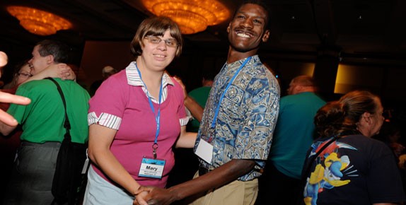 people dancing at SABE Conference party