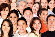 Smiling faces at a health fair