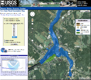 Flood innundation map interface.