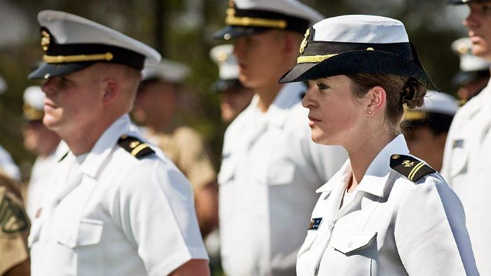 NROTC San Diego Conducts Pass-in-Review and awards.