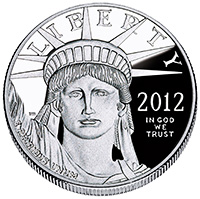 2012 American Eagle Platinum Proof Obverse