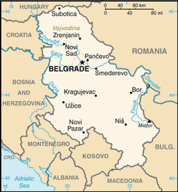 Map of Serbia