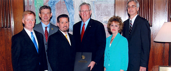 Photo: Missouri Governor Jay Nixon joined USDA Service Center Agencies' leaders in signing a proclamation recognizing USDA's 150th Anniversary.
