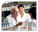 Image of three scientists in a lab
