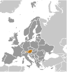 Location of Austria