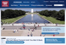 2010 Census Web site marquee. Click to go to Web site.