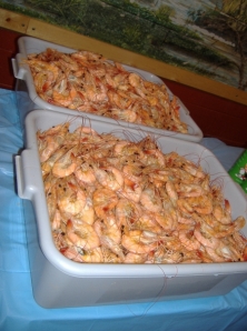 Image of tubs of shrimp