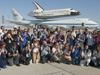 Tweeting, posting, clicking and texting were the order of the day for fans of NASA's social media accounts during the NASA Social held in connection with the stopover of space shuttle Endeavour atop NASA's Shuttle Carrier Aircraft at NASA's Dryden Flight Research Center Sept. 19-21.