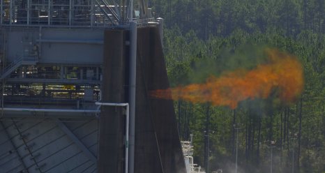 J2X Powerpack test at Stennis Space Center on July 24, 2012