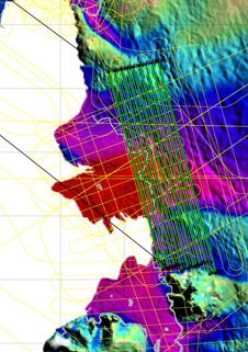 Flightplan map of today�s Thwaites Glacier mission