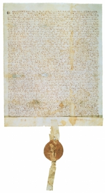 Image of historic Magna Carta, courtesy David M. Rubenstein and NARA