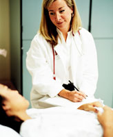 doctor talking with patient