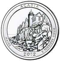 Twenty-Five-Cent Coin - Acadia - reverse image