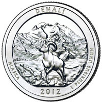 Twenty-Five-Cent Coin - Denali - reverse image